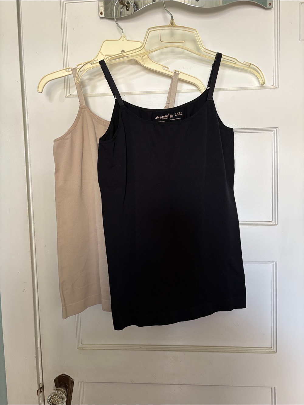 Shapermint Sleeveless Camisole Tank Tops Black & Beige Size 3XL (Set of 2)